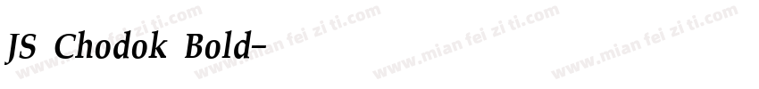 JS Chodok Bold字体转换